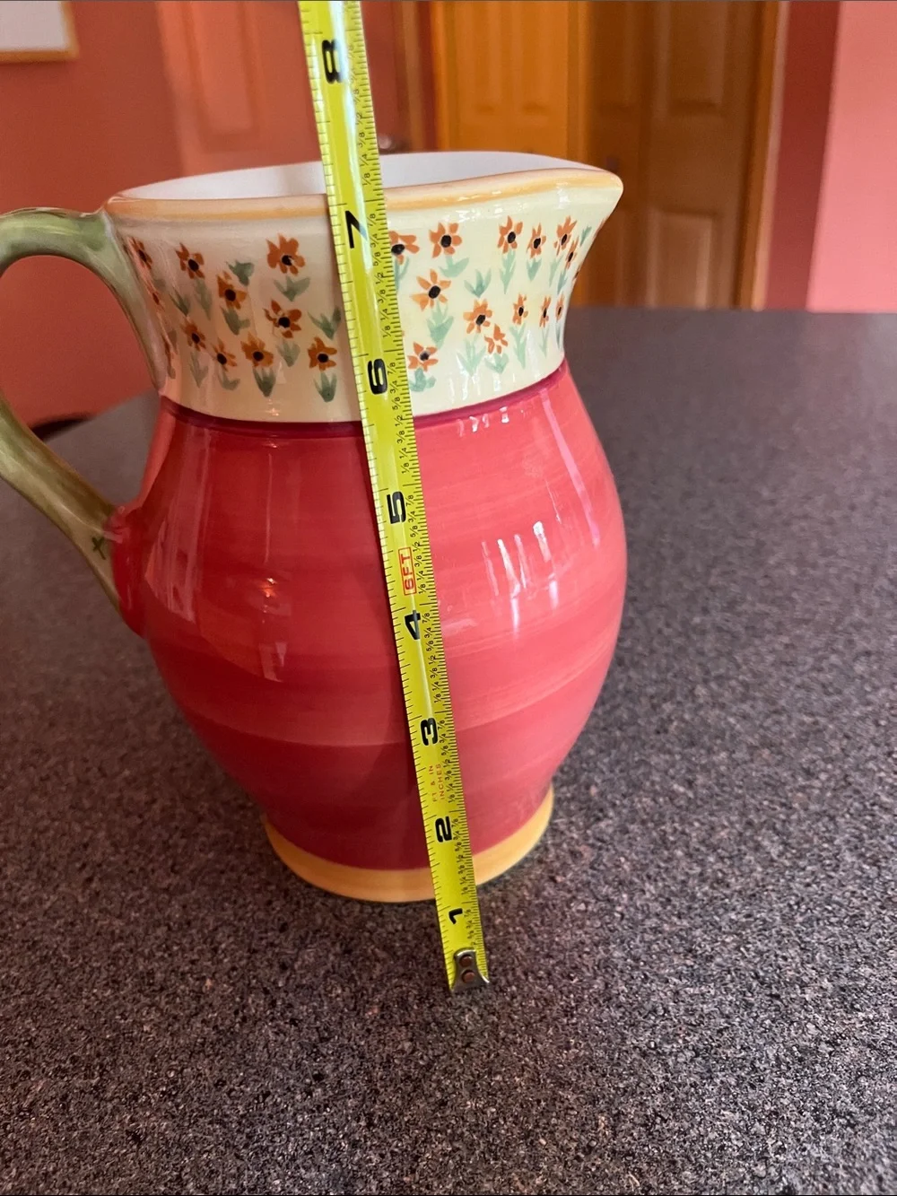 Pfaltzgraff Pitcher from secrets of Pistoulet Ceramic Piece with Maker's Mark